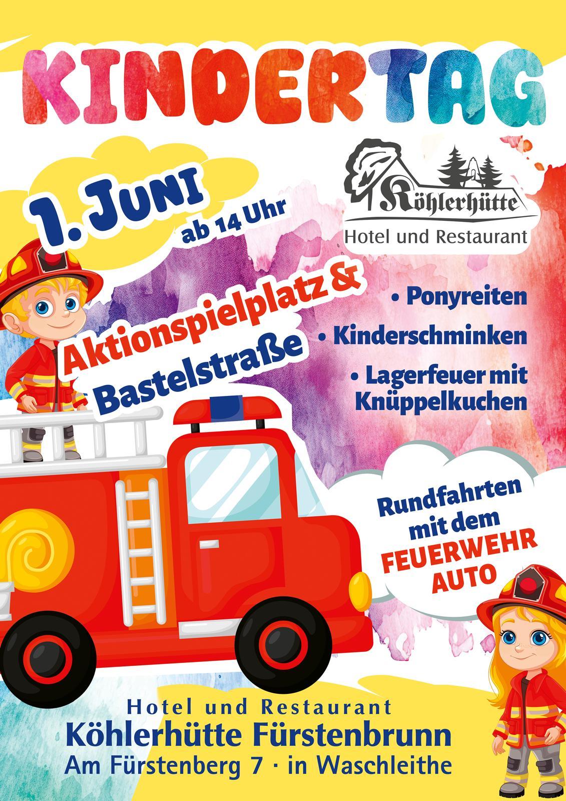 Kindertag an der Köhlerhütte unter dem Motto Feuerwehr